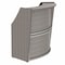Linea Italia Reception Desk 32 in D X 46 in H, 72 in W X Thermofused Laminate, Ash ZUD290 - alternate 3